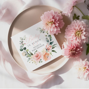 Serviette En Papier Baby In Bloom Baby shower serviettes et décoration