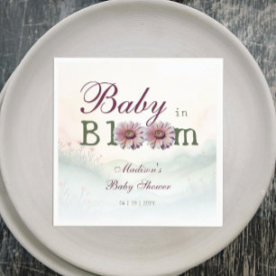 Serviette En Papier Baby in Bloom Gerber Daisies Baby shower