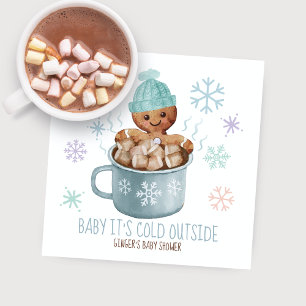Serviette En Papier Baby It's Cold Cookies & Cocoa Boy Baby shower