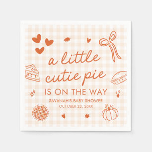 Serviette En Papier Baby shower À Tarte À La Petite Cutie Creusé À La 
