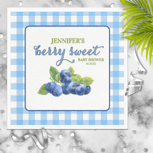 Serviette En Papier Baby shower à thème Berry Sweet Blueberry