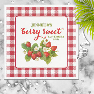 Serviette En Papier Baby shower à thème Berry Sweet Strawberry