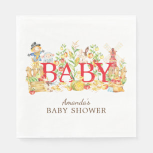 Serviette En Papier Baby shower agricole Papier de 