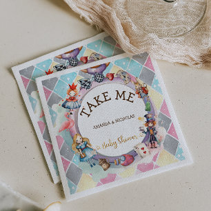 Serviette En Papier Baby shower Alice au pays des merveilles