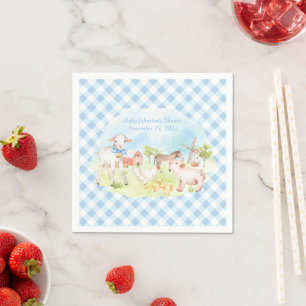 Serviette En Papier Baby shower animal de ferme serviettes