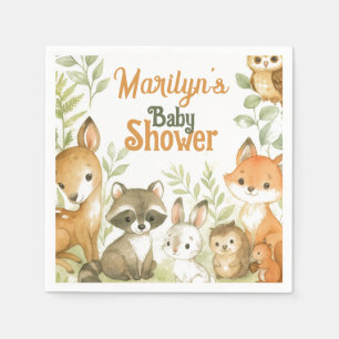 Serviette En Papier Baby Shower Animaux Bébés Mignons