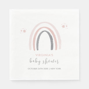 Serviette En Papier Baby shower arc-en-ciel Boho neutre pour les femme