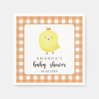 Baby Shower au poulet à l'aquarelle