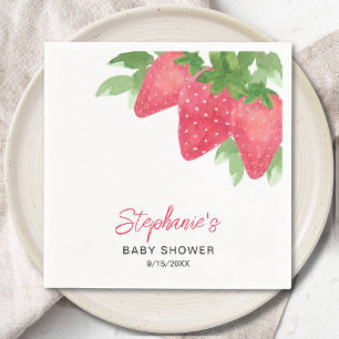 Serviette En Papier Baby shower aux fraises