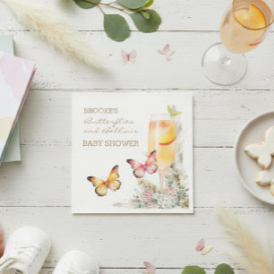 Serviette En Papier Baby shower aux papillons Bellini Bienvenue