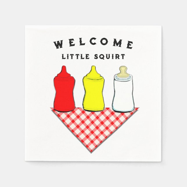 Serviette En Papier Baby shower BBQ (Devant)