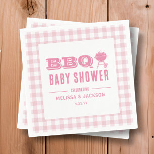 Serviette En Papier Baby shower BBQ Jardin rose