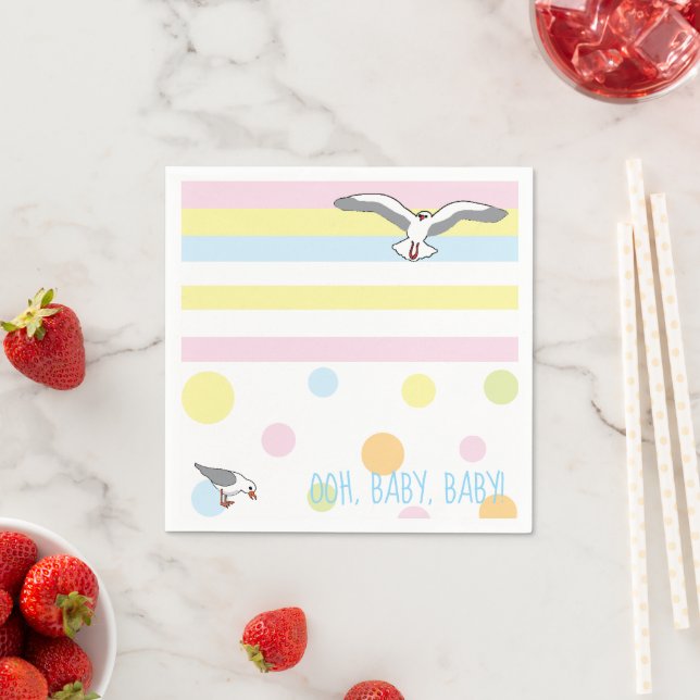 Serviette En Papier Baby shower Beach Ball (En situation)