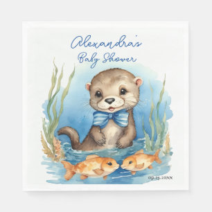 Serviette En Papier Baby shower bébé Otter Boy