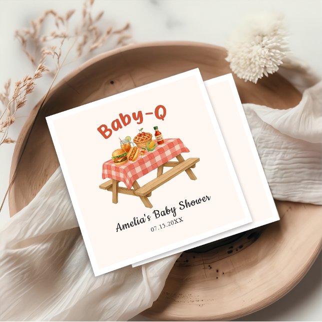 Serviette En Papier Baby shower bébé Q Barbecue (Créateur téléchargé)