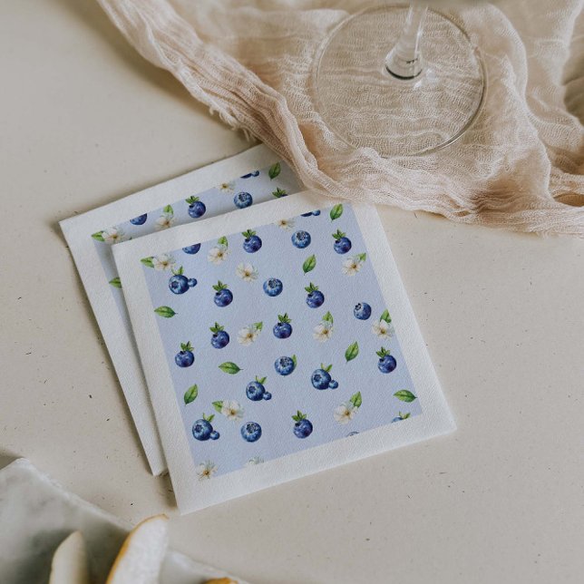 Serviette En Papier Baby shower Berry Sweet Blueberry (Créateur téléchargé)
