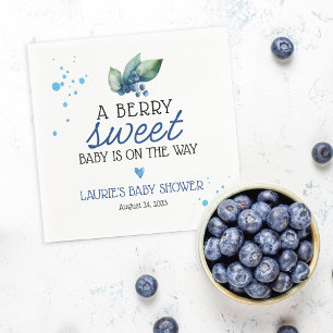 Serviette En Papier Baby shower Berry Sweet Blueberry