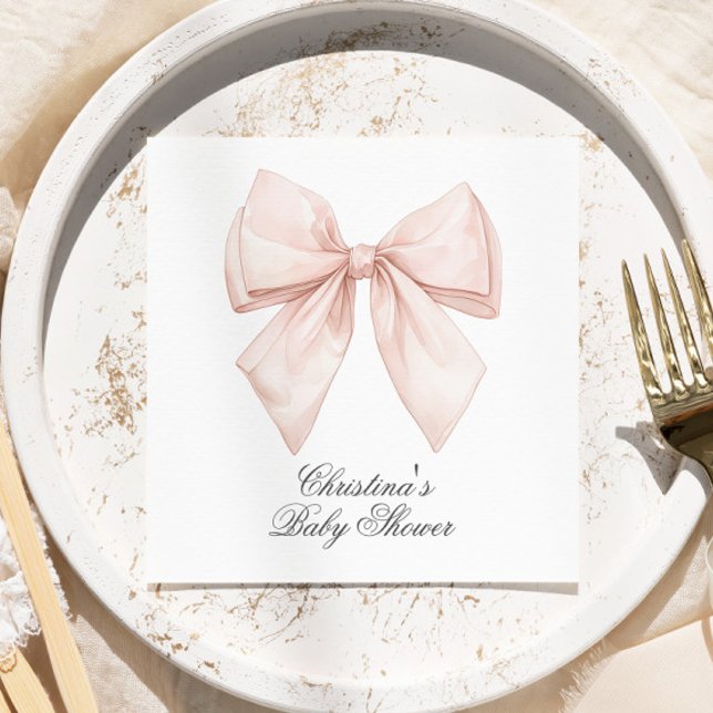 Serviette En Papier Baby shower blanc (Créateur téléchargé)
