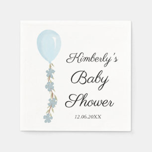 Serviette En Papier Baby shower Bleu Cute