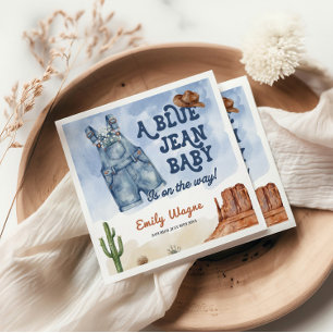 Serviette En Papier Baby Shower Bleu de Denim