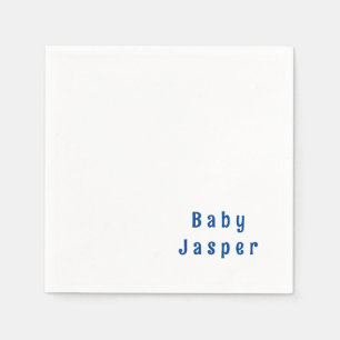 Serviette En Papier Baby shower bleu marine personnalisé