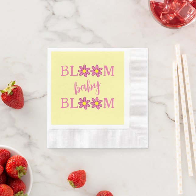 Serviette En Papier Baby shower Bloom Baby Bloom (En situation)
