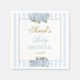 Serviette En Papier Baby shower Blue Hydrangea
