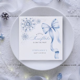 Serviette En Papier Baby shower Blue Snowflake Naples
