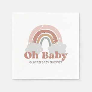 Serviette En Papier Baby shower Bohème Arc-en-ciel
