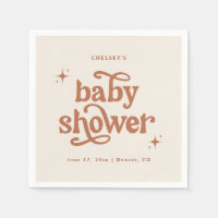Baby shower Boho, Baby shower Retro Terracotta