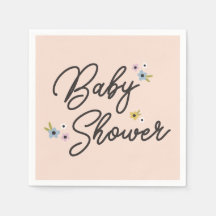 Baby shower Boho Rose Little Lady Fleurs de printe