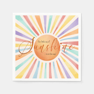 Serviette En Papier baby shower Boho Sun 'Little Ray of Sunshine'