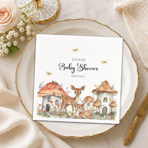 Serviette En Papier Baby shower Boho Woodland Forest Animaux