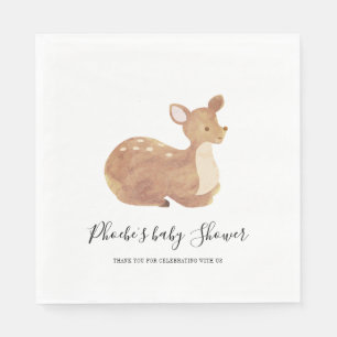 Serviette En Papier Baby shower bois Chic Cerf sur mesure
