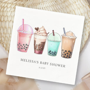 Serviette En Papier Baby shower Bubble Tea Boba