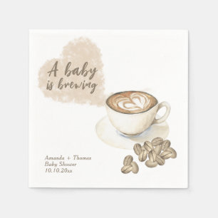 Serviette En Papier Baby-shower café en préparation