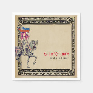 Serviette En Papier Baby Shower Chevalier Renaissance Médiévale