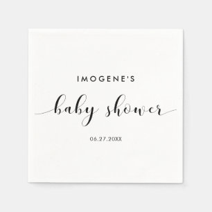 Serviette En Papier Baby shower chic élégant