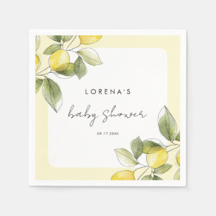 Serviette En Papier Baby shower citron