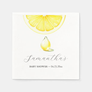 Serviette En Papier Baby shower citron