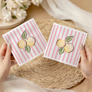 Serviette En Papier Baby Shower Citron Orange Rose et Jaune