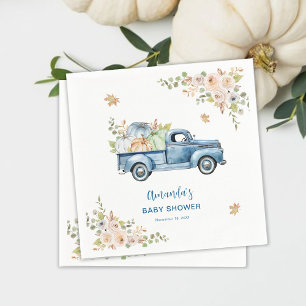 Serviette En Papier Baby shower Citrouille Blue Truck