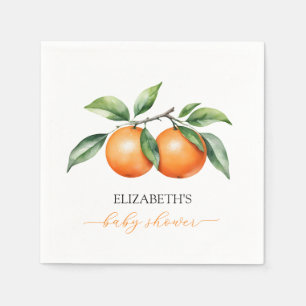 Serviette En Papier Baby shower Citrus Orange