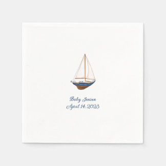 Serviette En Papier Baby shower classique nautique