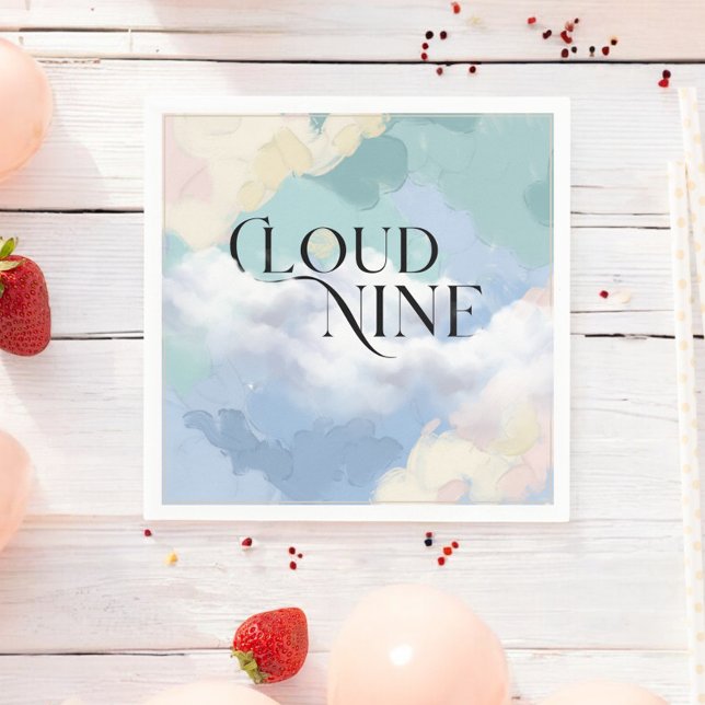 Serviette En Papier Baby shower Cloud Nine Pastel (Créateur téléchargé)