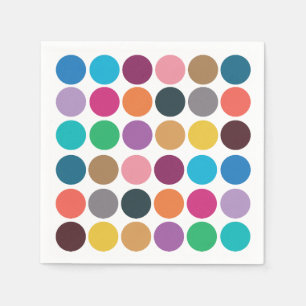 Serviette En Papier Baby shower coloré Polka Dot Anniversaire