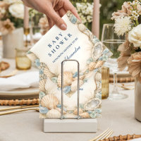 Baby Shower Coquillages Neutres au Bord de la Mer