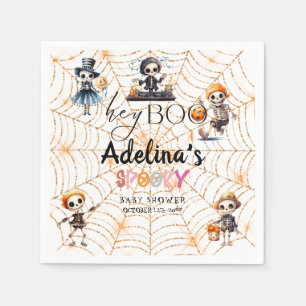 Serviette En Papier Baby shower Costume Halloween Boo Skeletons Éffray