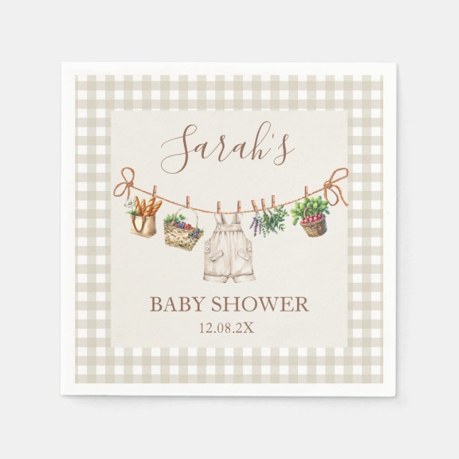 Serviette En Papier Baby shower cultivé localement (Devant)