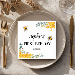Serviette En Papier Baby shower d'anniversaire d'abeilles